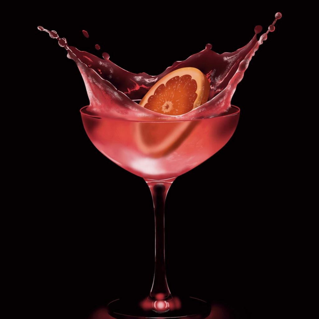 Cocktail realistisch Art gezeichnet mit Procreate von Nia Moody